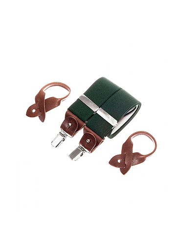 Superior wide suspenders – Bottle green