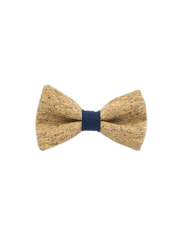 Jaggs - Cork bow tie "Merlot" - Navy Blue Ring