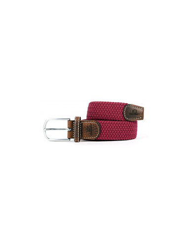 Billybelt - Ceinture tressée élastique - Bordeaux - Taille 1