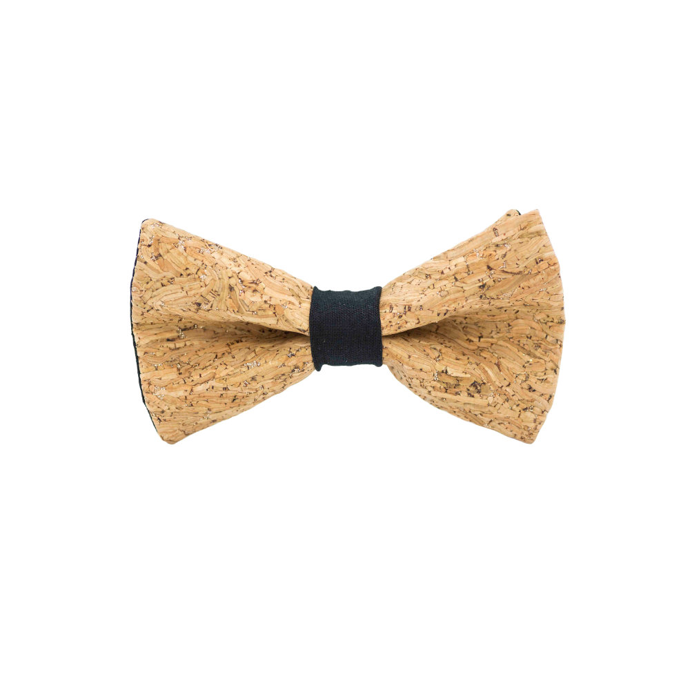 Jaggs - Cork bow tie "Merlot" - Black Ring