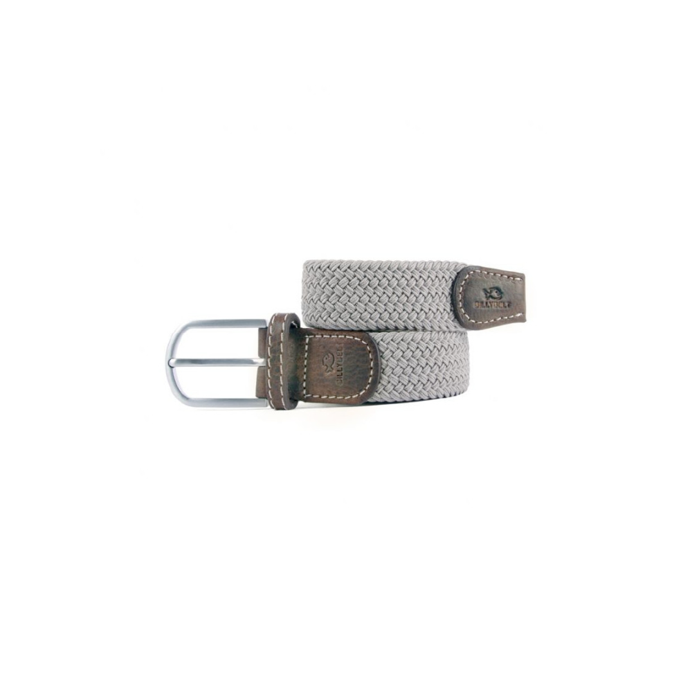 Billybelt - Elastische gevlochten riem - grijs beige - Maat 1