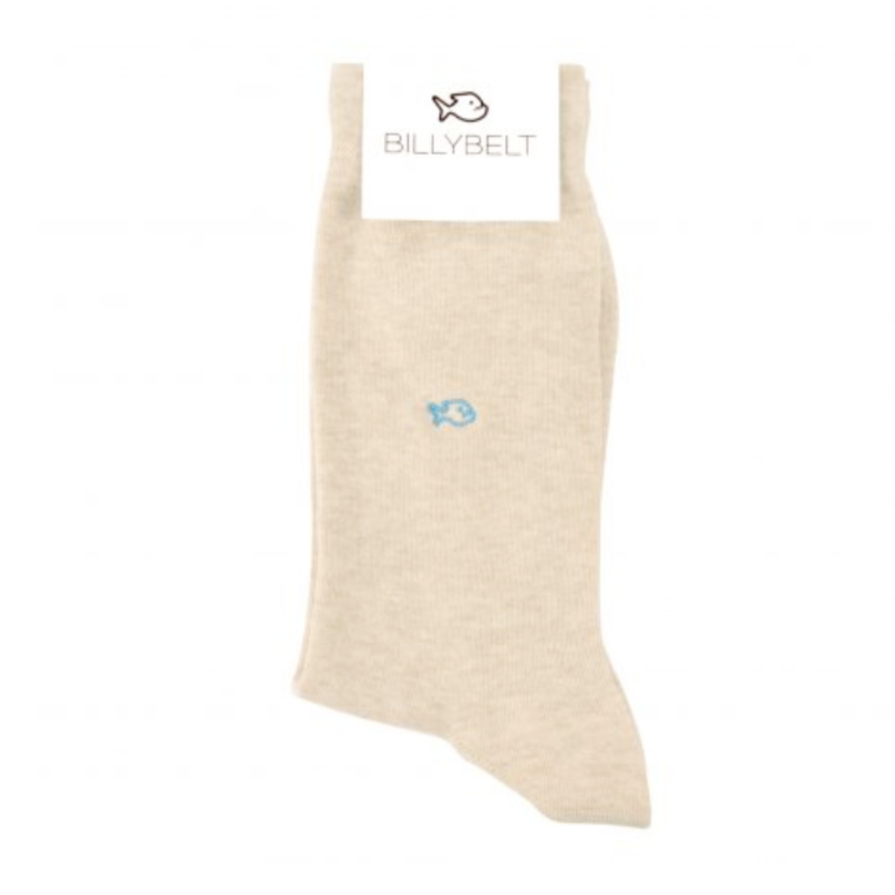 BillyBelt - Chaussettes Coton Unie - Beige Chiné