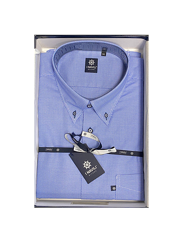 Navili - Medium Blue Lampedusa Shirt - L