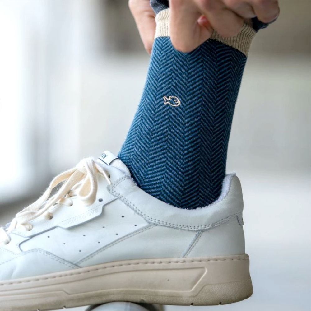 BillyBelt - Chevron combed cotton socks - Belle-ile