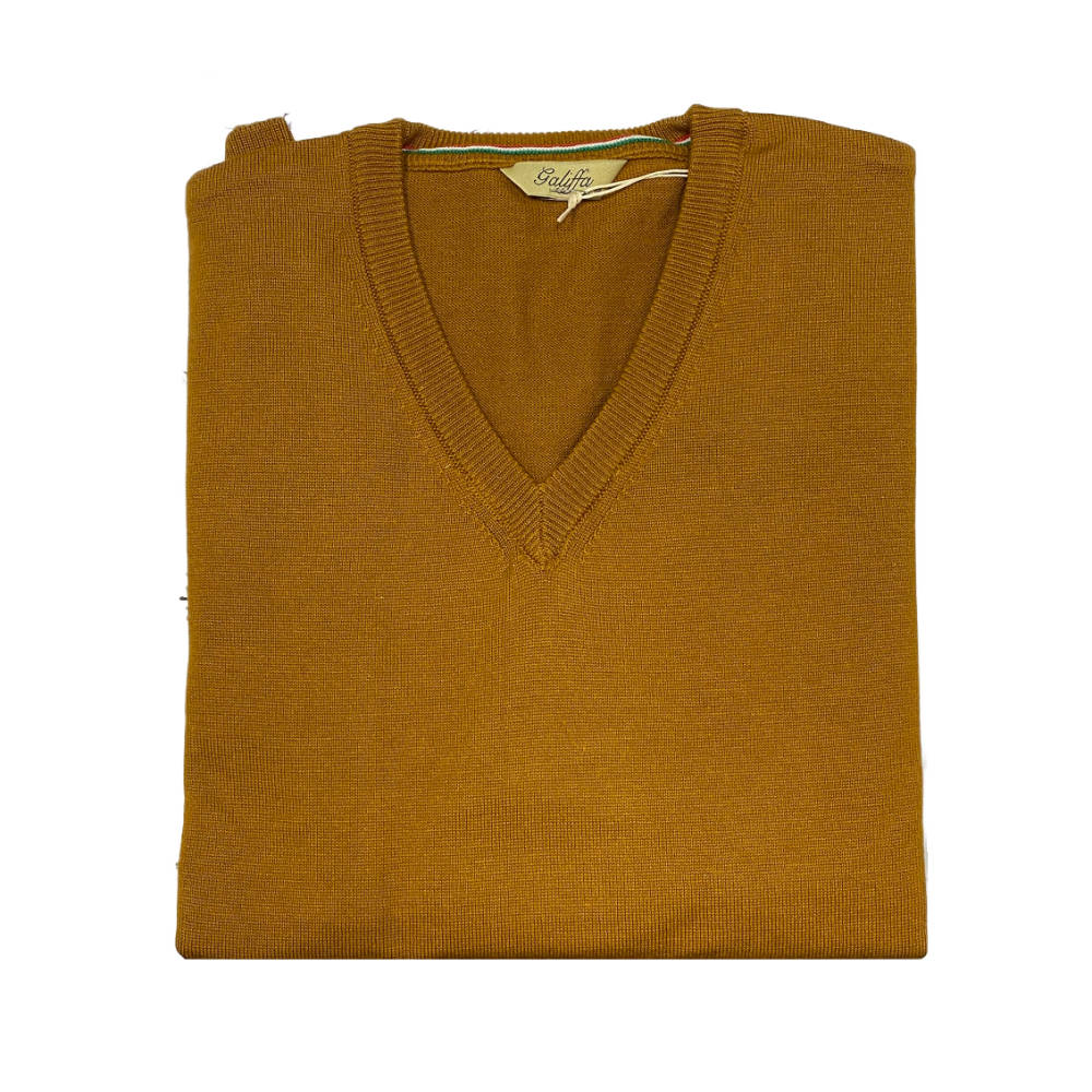 Galiffa - Caramel Pullover - V collar - XL