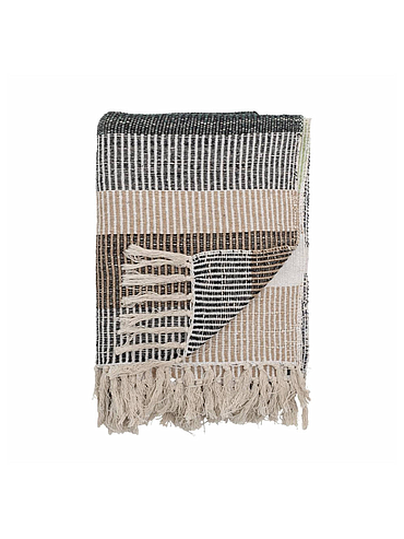 Blooming Ville - Isnel Plaid en coton recyclé - Marron