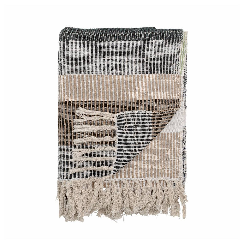 Blooming Ville - Isnel Plaid en coton recyclé - Marron