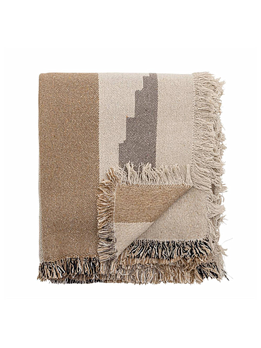 Blooming Ville - Maji Plaid en coton recyclé - Marron