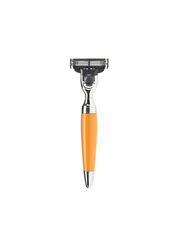 Muehle - Pen - Orange Resin - Mach 3 Multi-blade Shaver